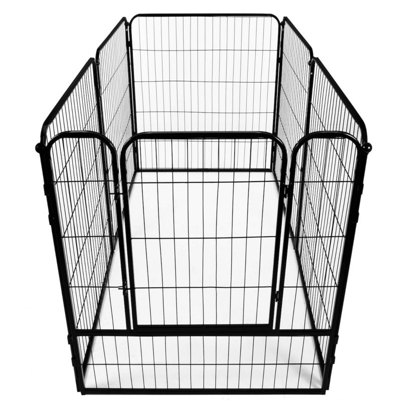 Kojec dla zwierząt Springos wybieg dla szczeniaków klatka dla psa 184x94x100 cm czarna 1 szt.