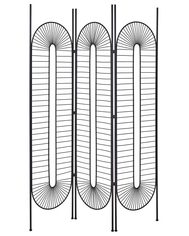 3-panelowy parawan pokojowy Noale Czarny 1 szt.
