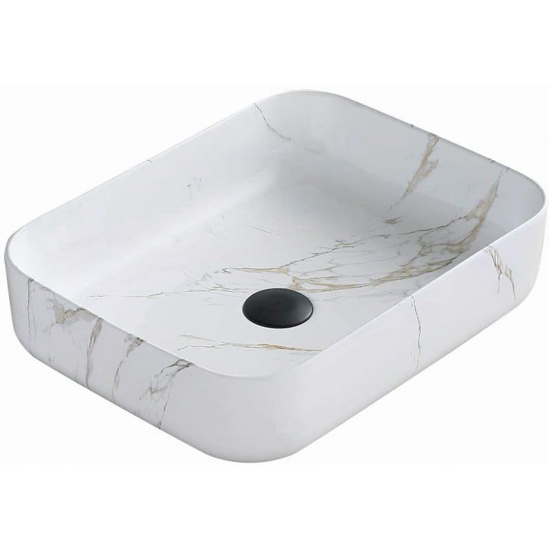 Umywalka nablatowa Mexen Carla biały kamień 50x39 cm 21555091 1 szt.