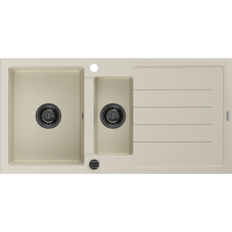 Zlewozmywak wpuszczany Mexen Andres 1,5-komorowy beżowy 1000x500 mm 6515101510-69-B