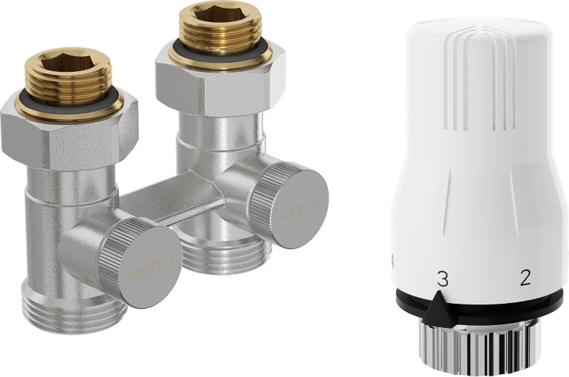 Zestaw termostatyczny prosty Mexen G02 nikiel W912-012-928-01 1 szt.