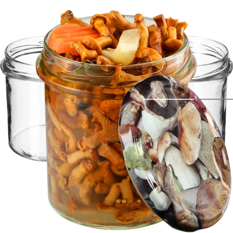 Słoiki KADAX Słoik 350ml Szklane Na Przetwory Dżem miód Zakrętki Fi82 50 szt.