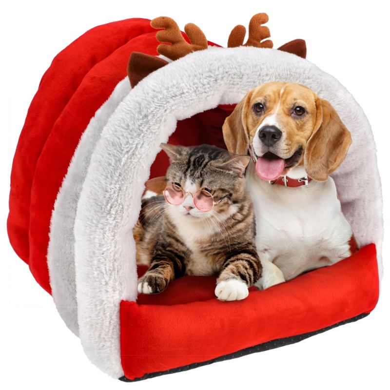 Legowisko świąteczne dla zwierząt JUMI kot pies Poduszka miękkie 40x40 cm 1 szt.