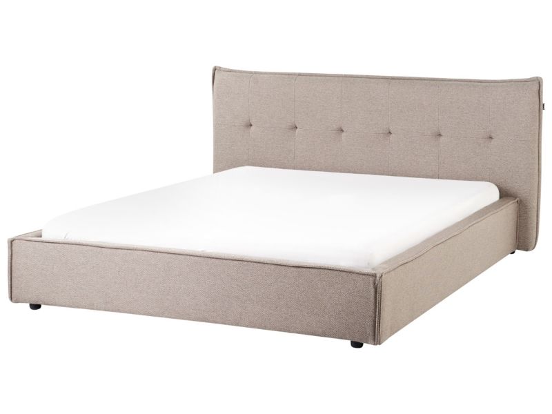 Łóżko Lestre 160 x 200 cm Beżowoszary 1 szt.