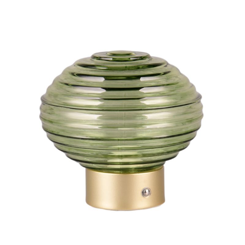 Lampka stołowa RL Earl zielono-mosiężny LED 2W 3000K 100lm IP20 wym: 14.5 x 15.5 x 15.5 cm szkło - 1 szt.