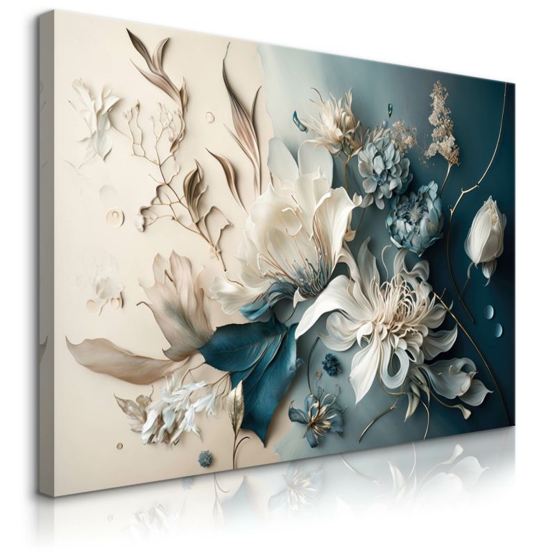 Obraz Muralo Abstrakcyjne Kwiaty 90x60 cm 1 szt.