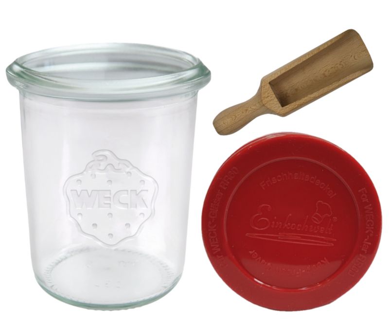 Słoik MODO24 Weck 160 ml fi 60 mold z silikonowym wiekiem i miarką 1 kpl.