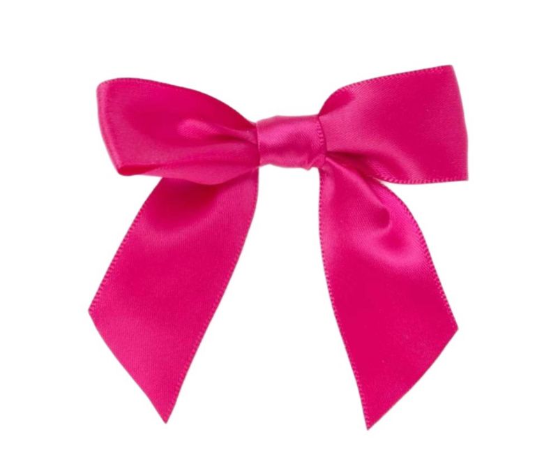 Kokarda satynowa Neopak Fuksja Różowa 8cm naklejana 10 szt.