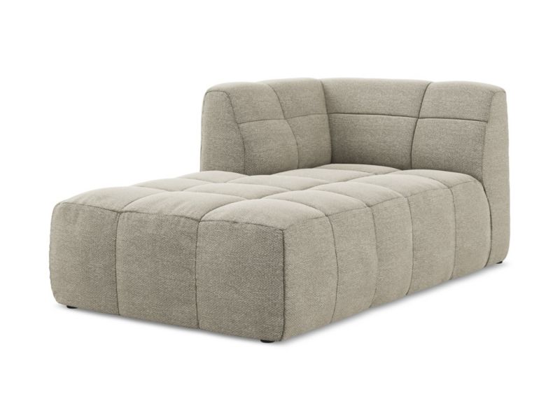 Szezlong lewostronny LaMiaSofa GRADO z tkaniny bouclé 101x175 cm kreci 1 szt.