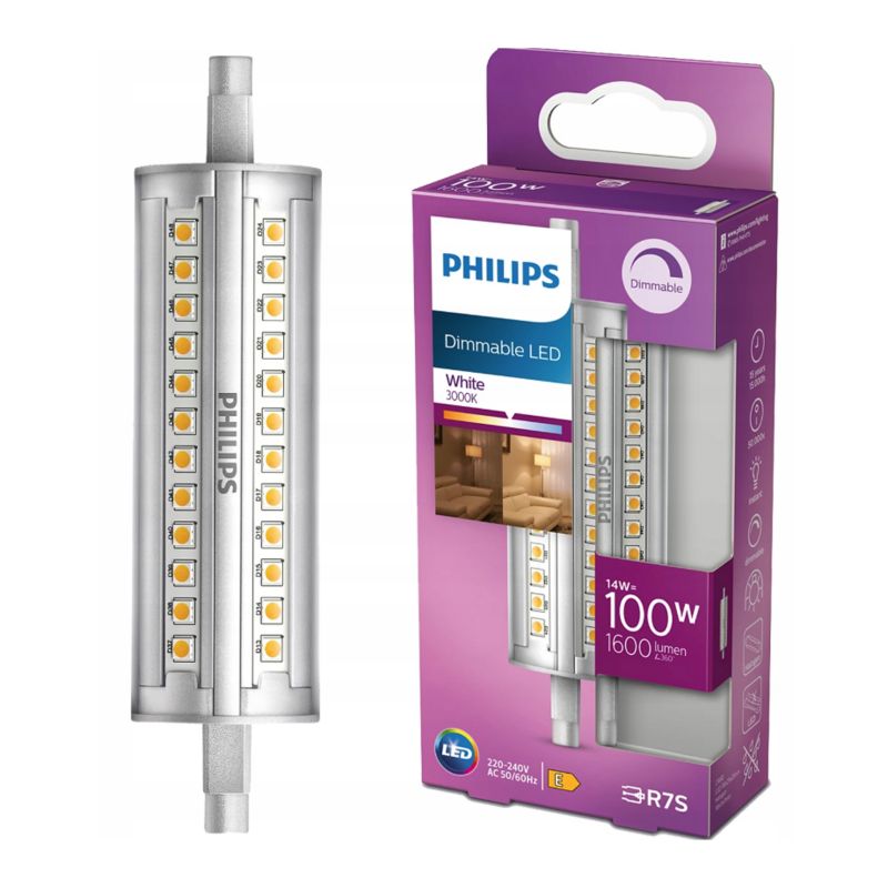 Żarówka Philips LED R7S 14W 3000K ciepła 1600lm ściemnialna 118mm 1 szt.