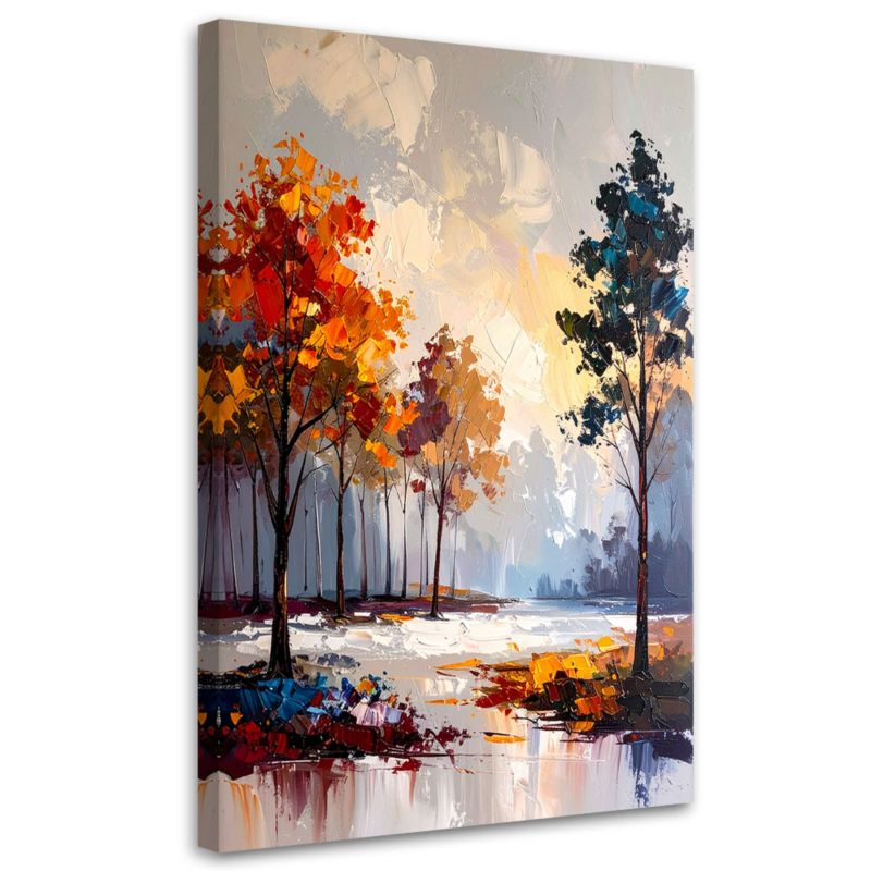 Obraz do salonu sypialni Feeby Krajobraz Las Drzewa Natura 80x120cm 1szt