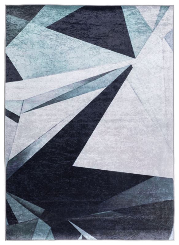 Dywan Multidecor Print Shine 120 x 170 cm geometria czarno-zielony 1 szt.