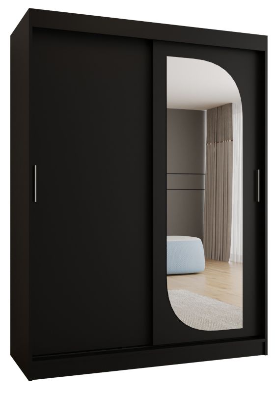 Szafa przesuwna Garderoba Abiks LUCY 150 czarny mat 1szt.