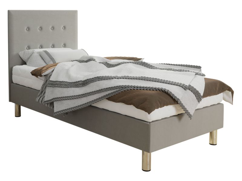 Łóżko kontynentalne MIRJAN 24 Lux 90x200 platynowy szary 1 szt.