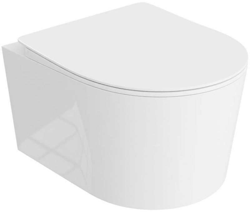 Miska WC LaVita Loso wisząca, bezrantowa, wolnoopadająca deska, ceramika, biały połysk, 1 szt.