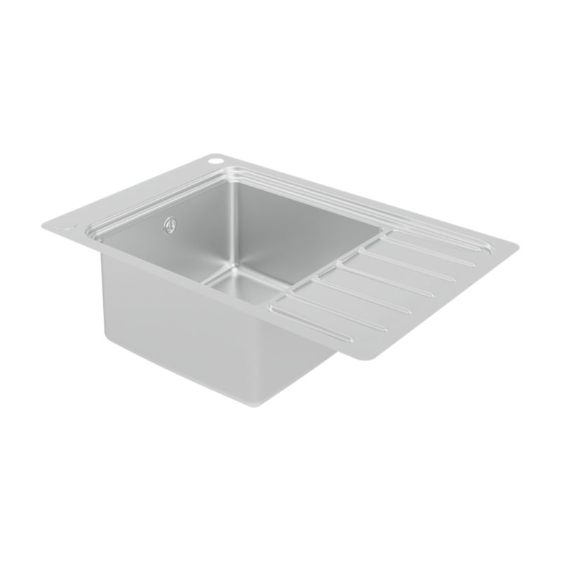 Zlewozmywak stalowy GoodHome Romesco 1-komorowy z ociekaczem i akcesoriami