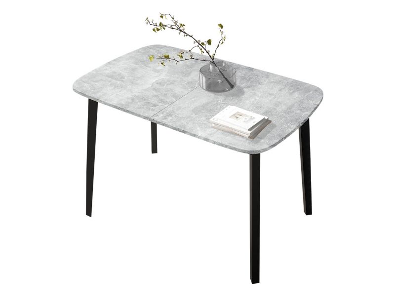 Stół MIRJAN 24 rozkładany Deimos S 130x80 szary marmur/czarny 1 szt.