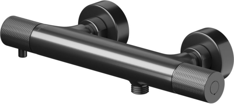 Bateria prysznicowa Cersanit Zen termostatyczna ścienna SafeTouch kolor gun metal 1 szt.