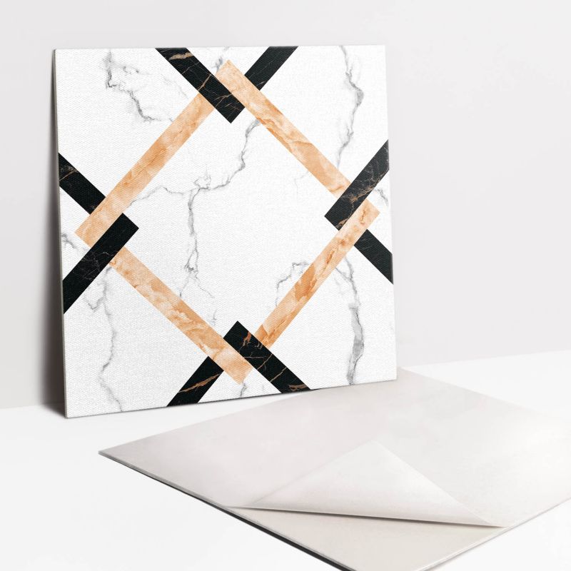 Kafelki samoprzylepne Tulup 30x30 cm Marmur i kwadraty 9 szt.