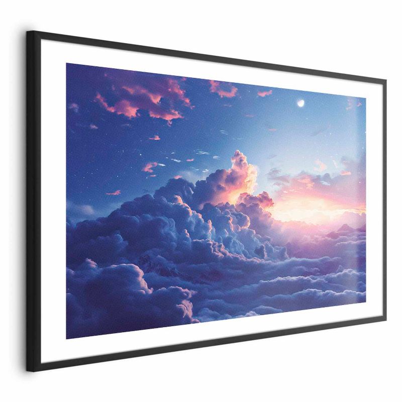 Plakat Artgeist Nocne góry 42x29,7 cm z ramą czarną 1 szt