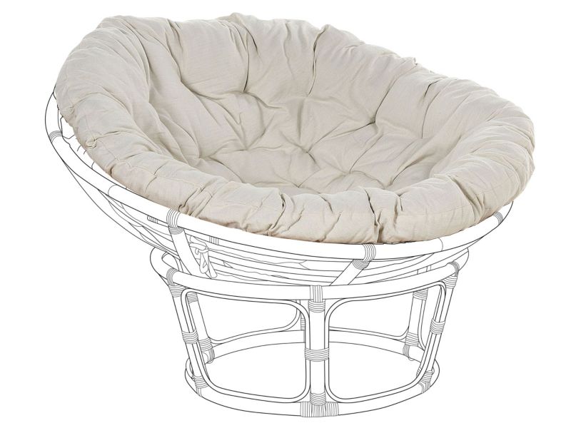 Poduszka na krzesło ogrodowe Salvo/ orvieto 127 x 127 cm Jasnobeżowy 1 szt.