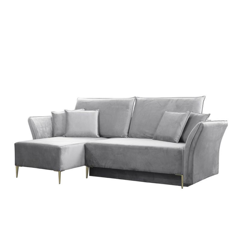 Narożnik z funkcją spania MIRJAN 24 Bregi srebrny + złoty 1 szt.