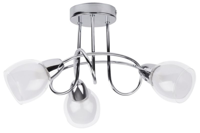 Lampa sufitowa Rabalux Dave chromowana biała wym: 23 x 41 x 41 cm 3xE14 x 40W 1 szt.