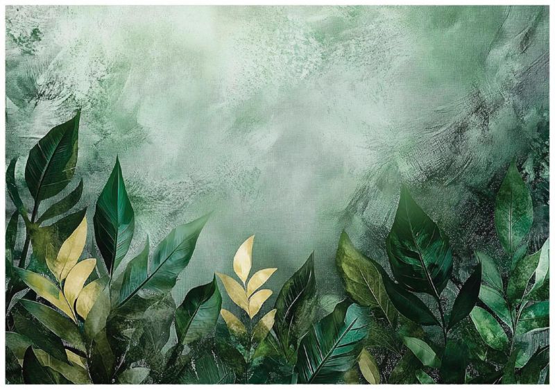 Fototapeta Na Flizelinie WALLARENA 350x250 cm Tapeta Do Salonu Sypialni Kuchni Liście Zielone 1 szt.