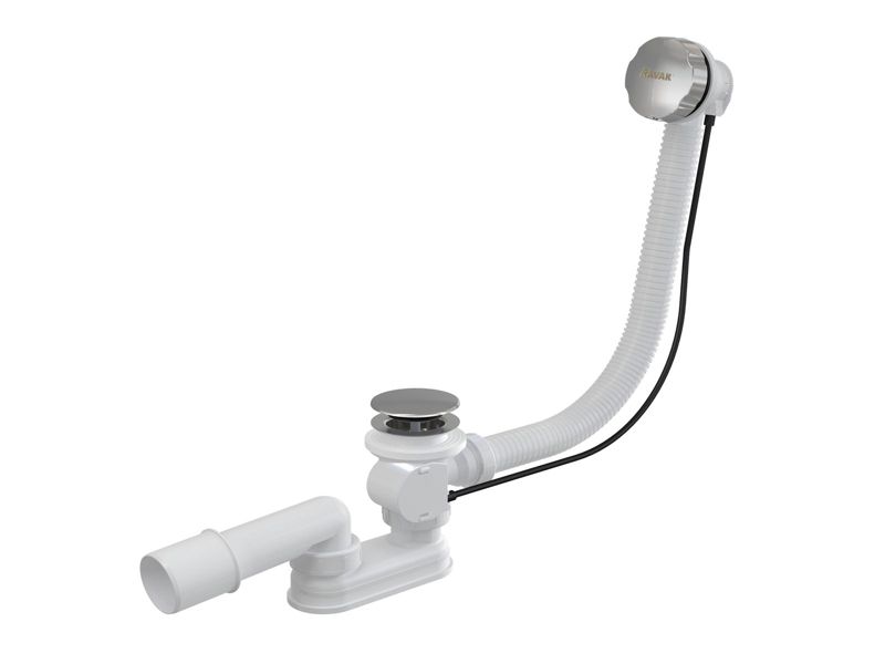 Syfon wannowy Ravak z przelewem 570 mm sterowanie cięgnem chrom 1 szt