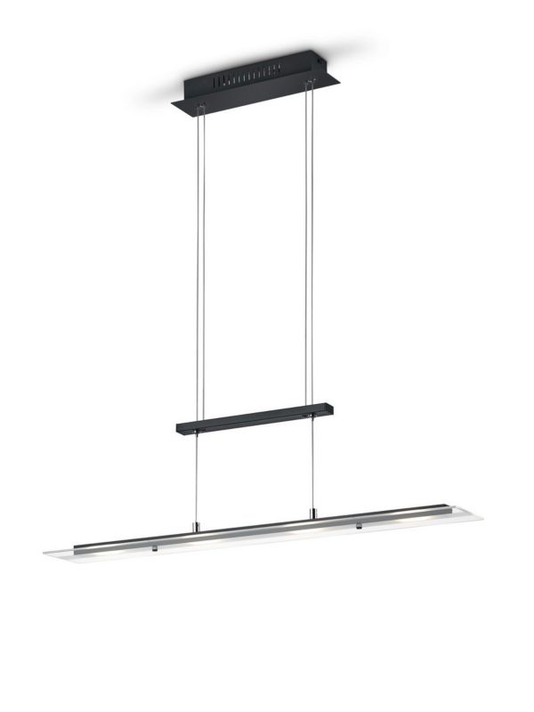 Lampa wisząca RL Milos czarna wym: 170 x 80 x 12 cm wbudowany LED 5W 1 szt.