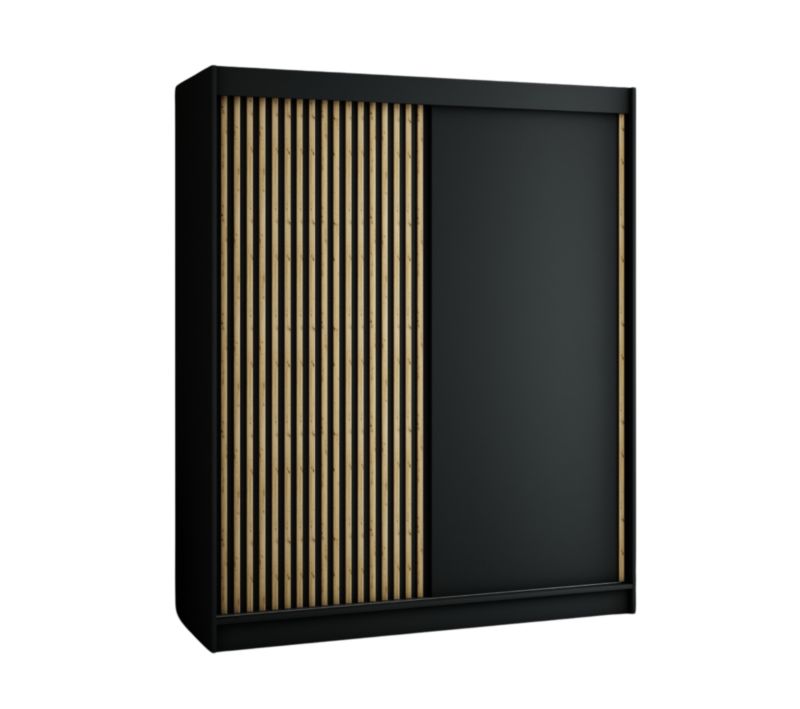 Szafa przesuwna Garderoba Abiks Lamelo 180 czarny 1 szt.