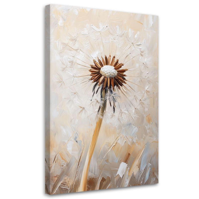 Obraz na płótnie Feeby Dmuchawiec Kwiat Makro Bezowy 80x120cm 1szt