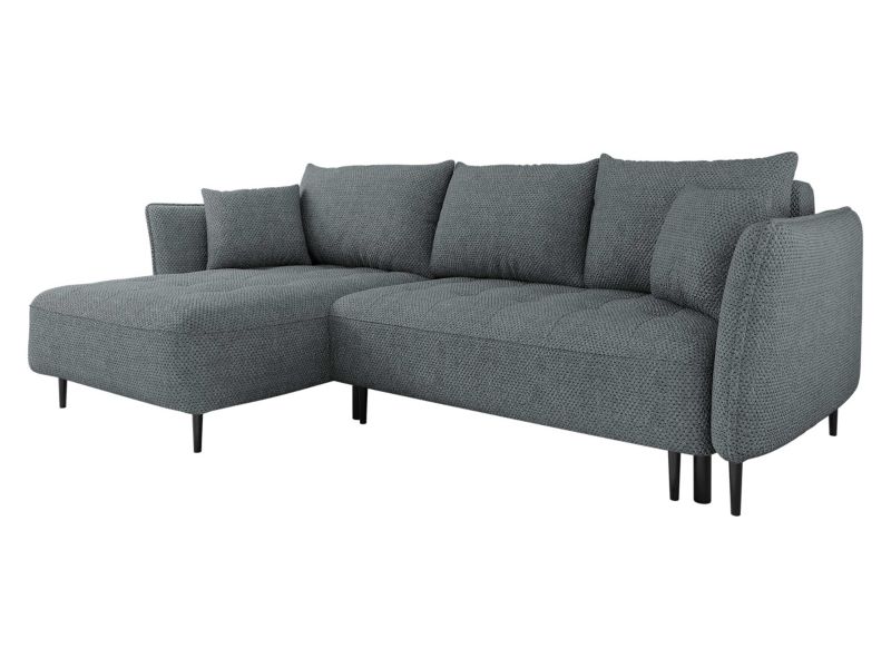 Narożnik z funkcją spania MIRJAN 24 Bari lewy popielaty plusz 1 szt.