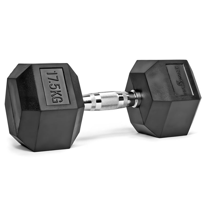 Hantla do ćwiczeń Pretorians o wadze 17,5 kg ciężarek ogumowany 1 szt.