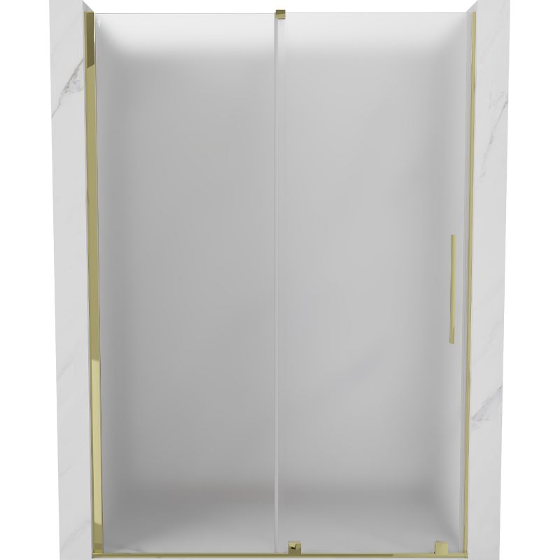Drzwi prysznicowe rozsuwane Mexen Velar szron złote 130x200 cm 1 szt.