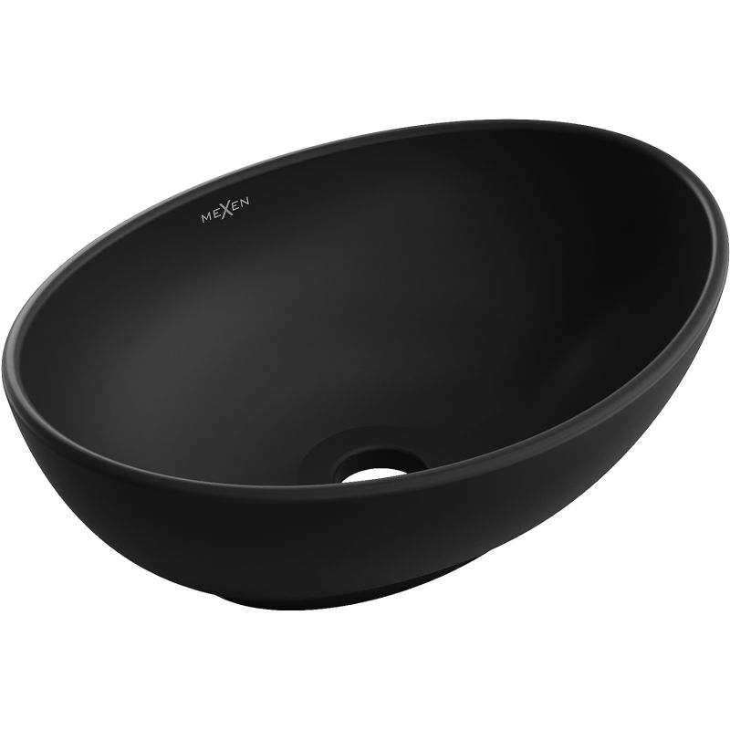 Umywalka nablatowa Mexen Elza czarna 40x33 cm 1 szt.