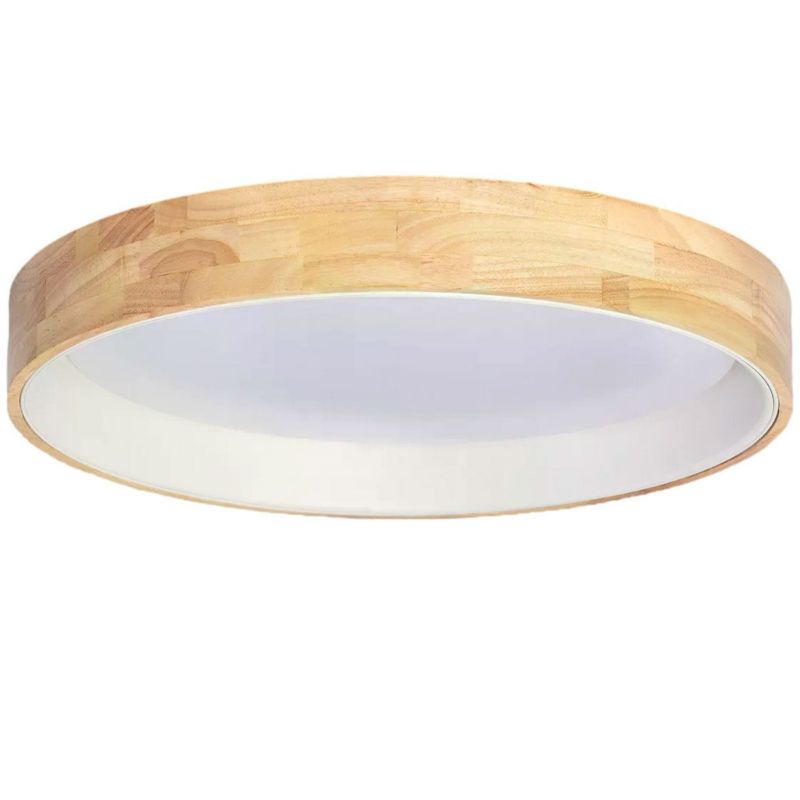 Plafon sufitowy nowoczesny Abruzzo Naturale jasne drewno-bialy LED 31W 3000K-6000K 2700lm IP20 wym: 9,5 x 57 x 57 cm - 1 szt.