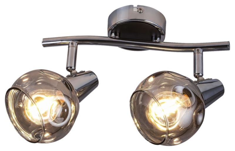 Oprawa sufitowa Rabalux Tamara chromowany szkło dymne 2 x E14 x 40W IP20 wym: 15 x 26 x 15 cm - 1 szt.