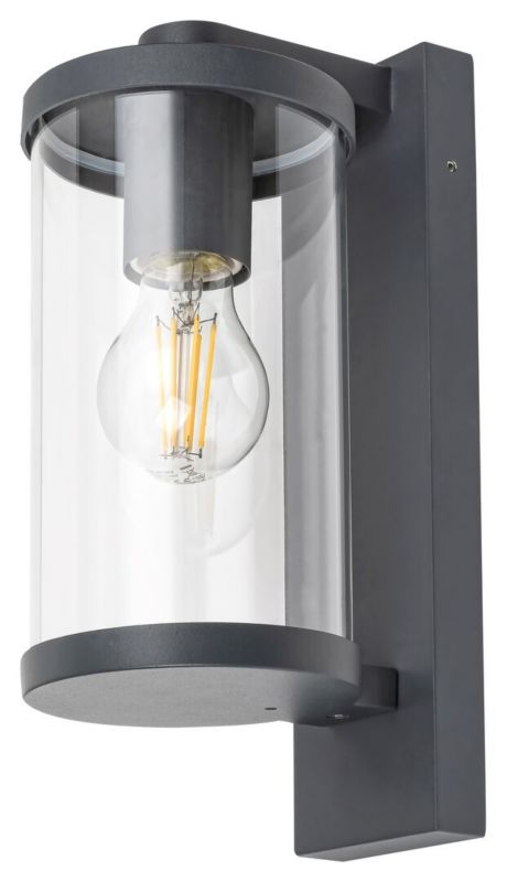Kinkiet ścienny zewnętrzny Rabalux Silistra antracytowo-przezroczysty 1 x E27 x 60W IP44 wym: 29 x 11,5 x 16 cm - 1 szt.