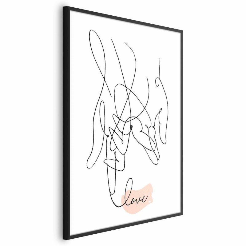 Plakat Artgeist Splątane uczucie 60x90 cm z ramą czarną 1 szt