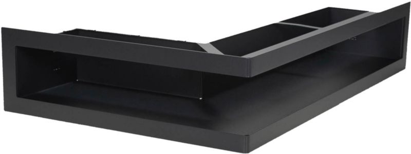 Kratka kominkowa narożna lewa V-open 500 x 300 x 100 mm grafitowa