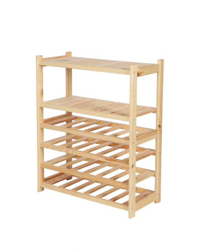 Regał na wino i słoiki MODO24 85,8 cm 6 półek naturalny 1 szt.