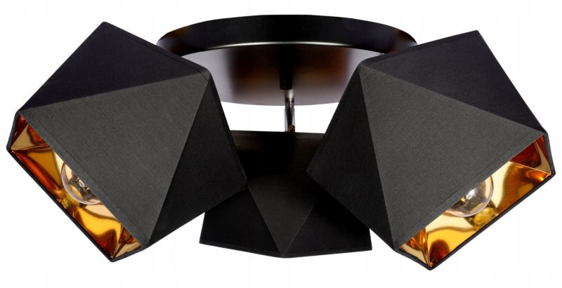 Lampa sufitowa wisząca Light Home LH Diamond 3x E27 60W okragła czarny 1szt.