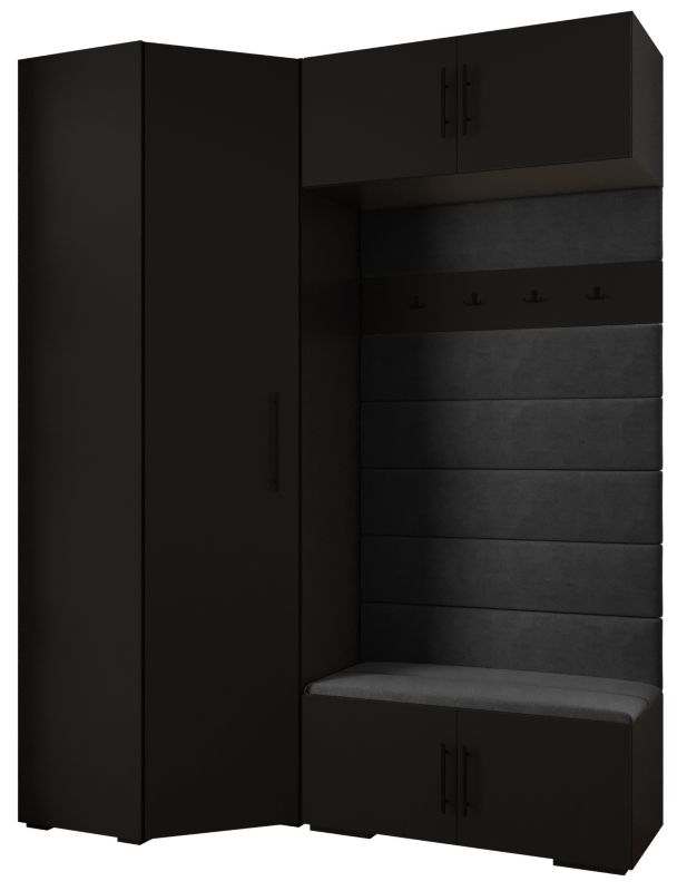Garderoba do przedpokoju Abiks INOVA 3 Z21 czarny+czarny+manila18 1 szt.