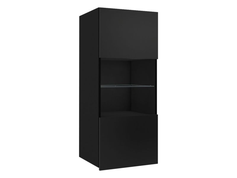 Witryna wisząca MIRJAN 24 Calabrini 5 czarny + czarny połysk 1 szt.