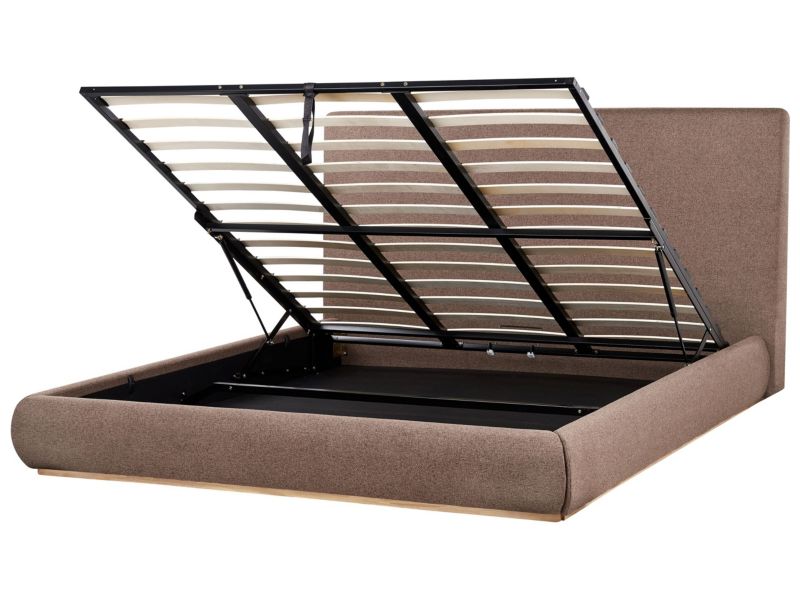 Łóżko z pojemnikiem Campagne 180 x 200 cm Ciemnobrązowy 1 szt.