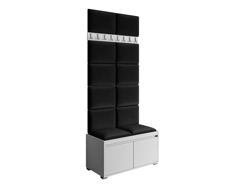 Zestaw do przedpokoju MIRJAN 24 Grawis 80 II biały + czarny 1 kpl.