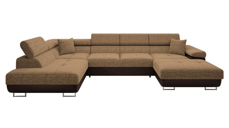 Narożnik z funkcją spania MIRJAN 24 Torezio Bis lewy orzechowa ekoskóra/cedrowy brąz 1 szt.