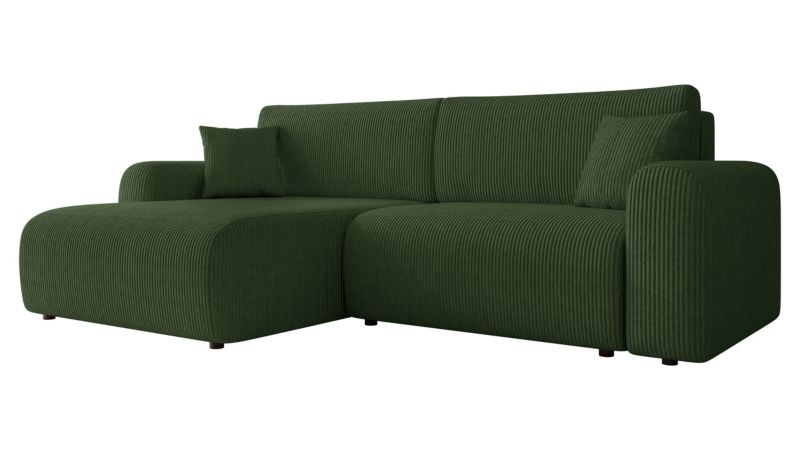 Narożnik z funkcją spania MIRJAN 24 Floryn L zielony sztruks 1 szt.