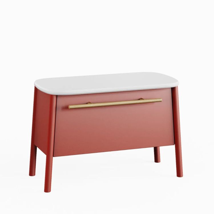 Siedzisko łazienkowe ze schowkiem KROFAM DUKLA 68 cm terakota półmat 1 szt.